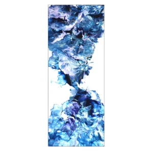 Tableau abstrait intitulé "Soutien", peint à l’acrylique sur toile au format paysage 20x50 cm. Œuvre vibratoire aux teintes douces, symbolisant la présence bienveillante et l’ancrage intérieur.