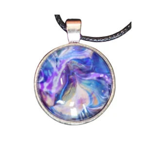 Bijou violet, or et bleu fait main – Bout D’univers L26