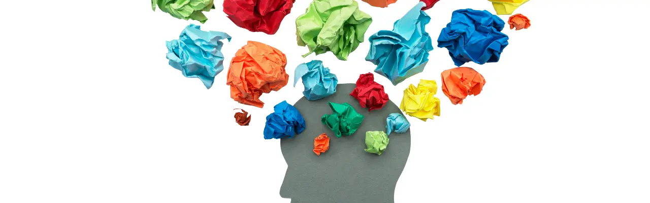 Idées claires et colorées symbolisant la transformation des croyances limitantes.